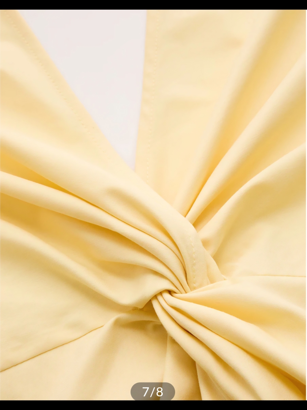 Commense Halter Knot-Front Maxi Dress in Pale Yellow - Picture 4 of 4